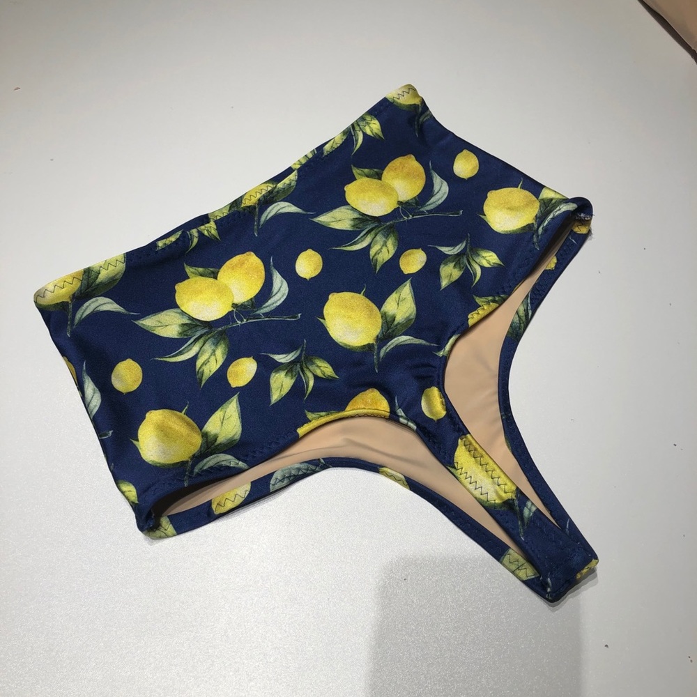 High waist thong swimsuit bottom